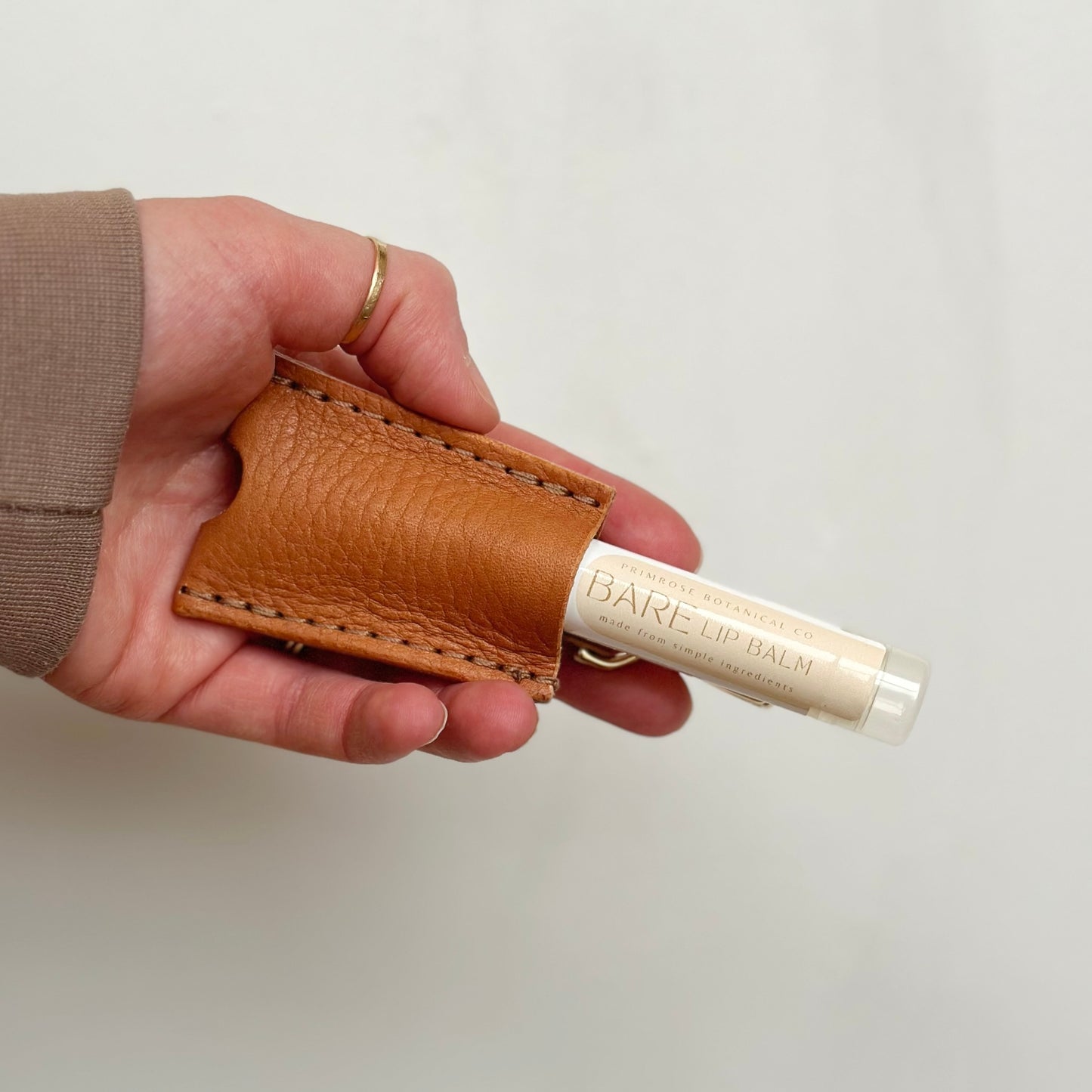 Leather Lip Balm Holder